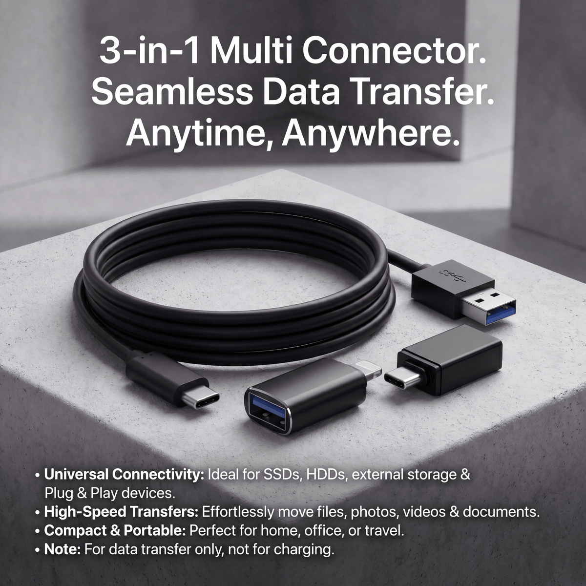 Conjunto universal de adaptadores 3 em 1