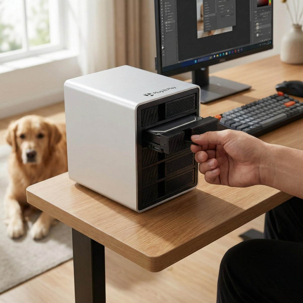 NAS Core Hub de Armazenamento 5 baias 10Gbps